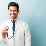 handsome smiling medical professional examining with stethoscope colored background 662251 366.jpg